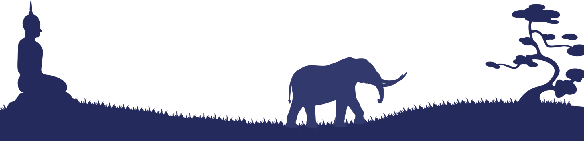 Silhouette d’un paysage thaïlandais